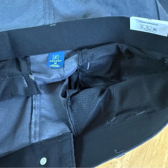 George Mens Above The Knee Commuter 9 inch Inseam Shorts size 34 Charcoal - Picture 6 of 9